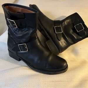 Black Frye Moto boots EUC size 9